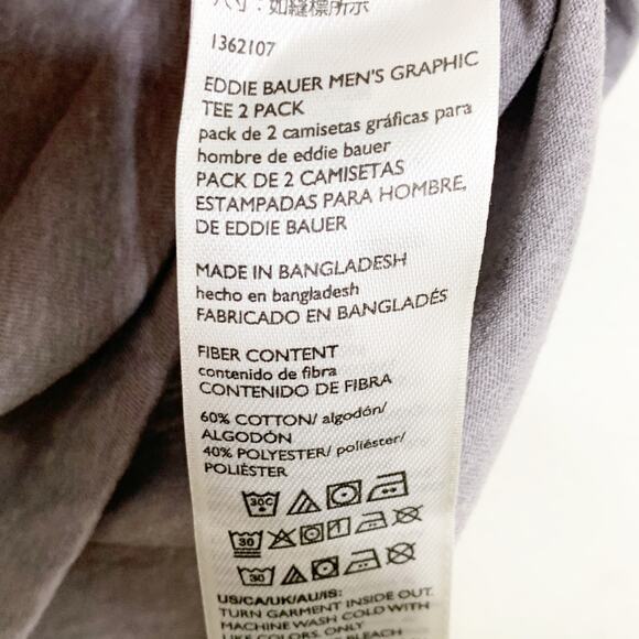 EDDIE BAUER Nothing Adventured Nothing Gained Bear Graphic T-Shirt Grey Size L - Picture 7 of 10